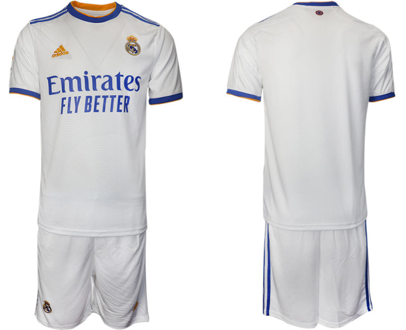 Men 2021-2022 Club Real Madrid home white blank Soccer Jerseys->customized soccer jersey->Custom Jersey